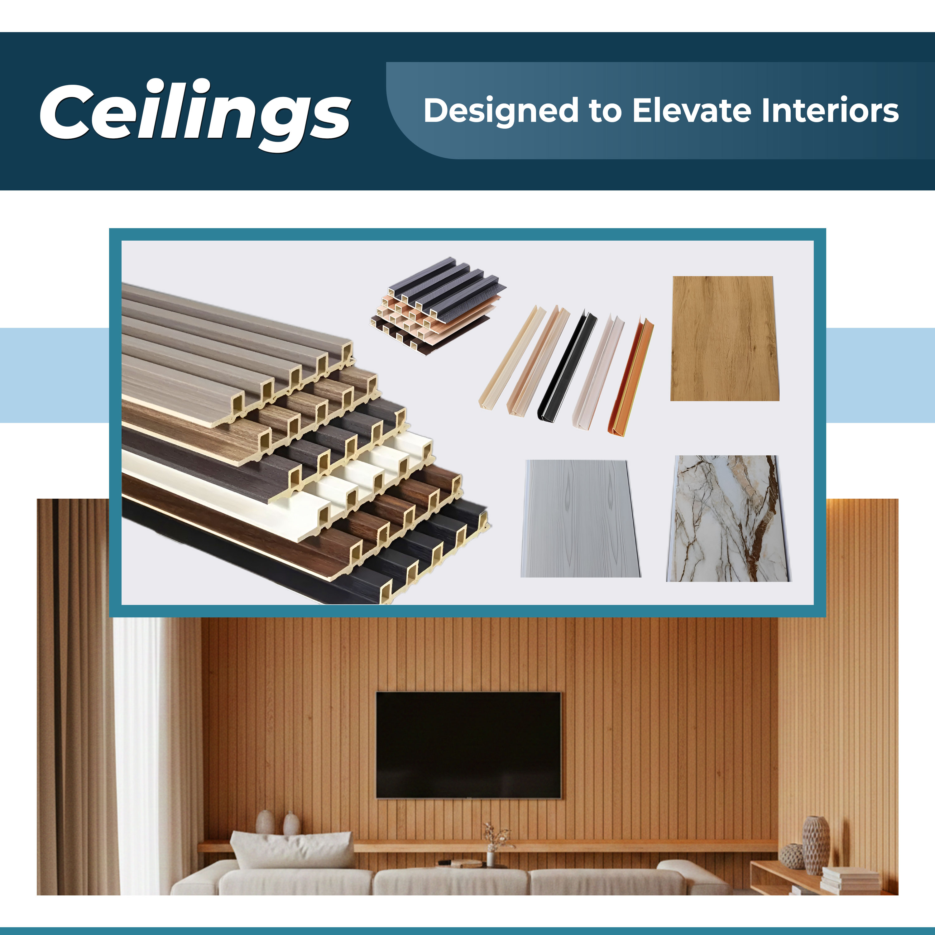 PVC Ceiling and Corner Panels